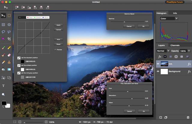 PixelStyle Photo Editor for Mac