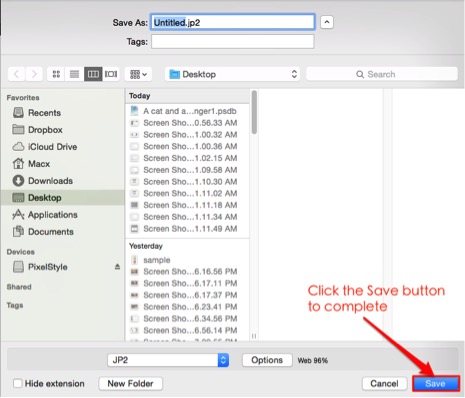 save images to mac