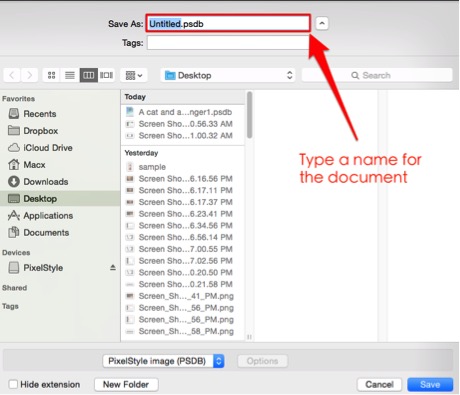 how to change and save image name mac?